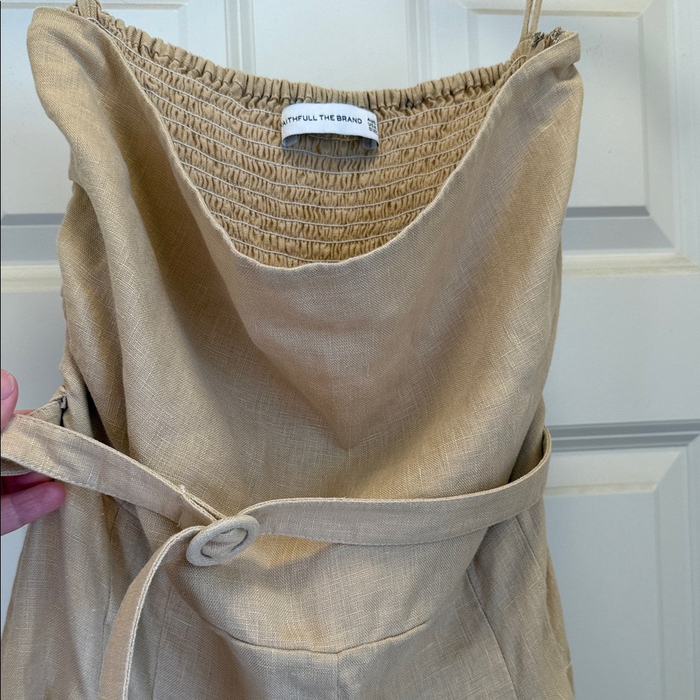 Jumpsuit Anthropologie yellow-tan
